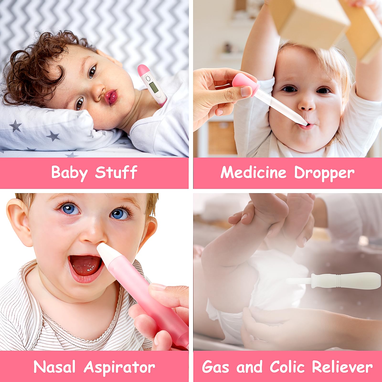 Gas and colic relievers included in Qunlions life kit for soothing moments