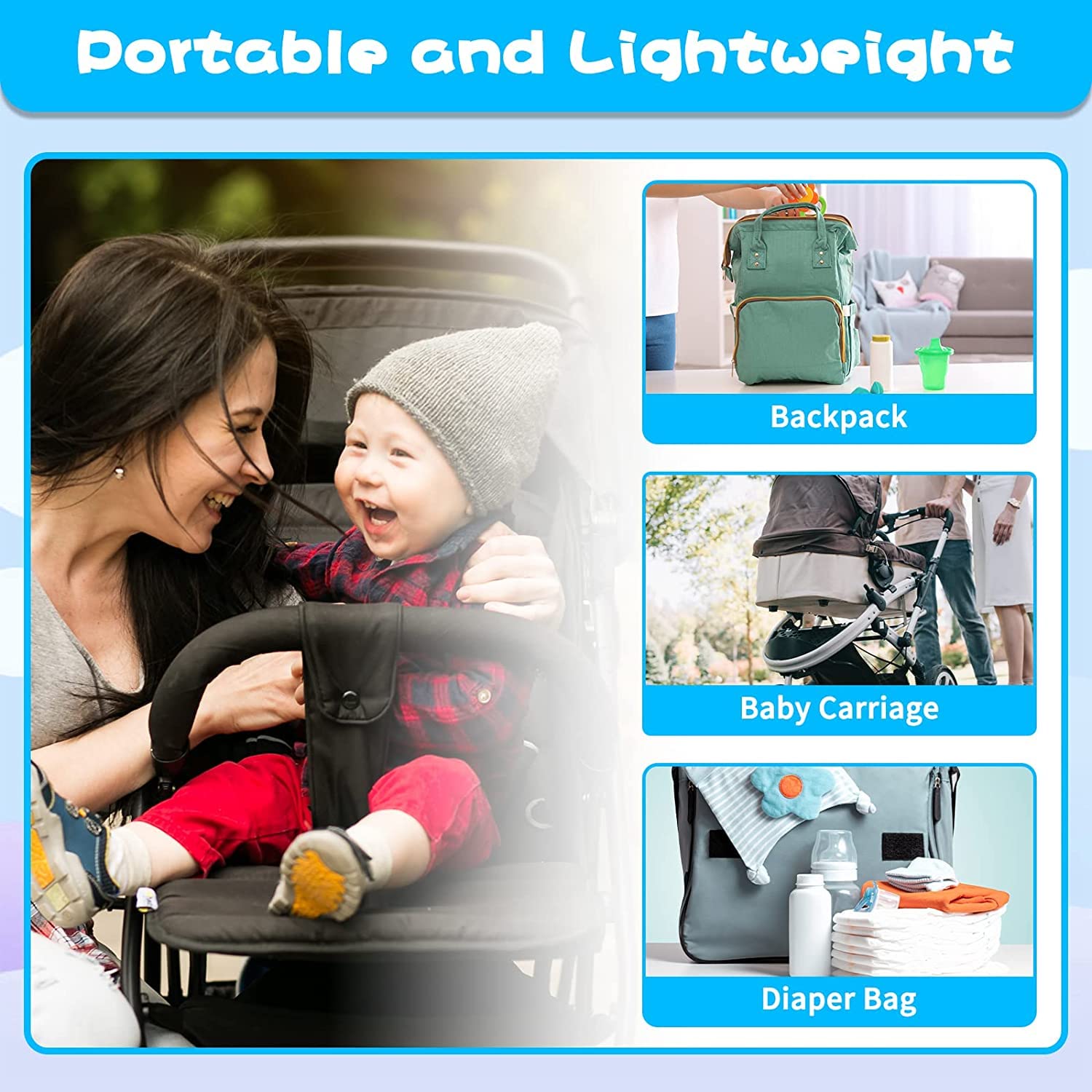 Qunlions life baby care kit storage bag keeps tools organized on the go