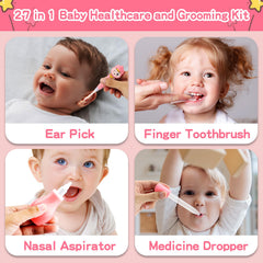 Qunlions life baby grooming kit baby comb for soft detangling on tiny hair.