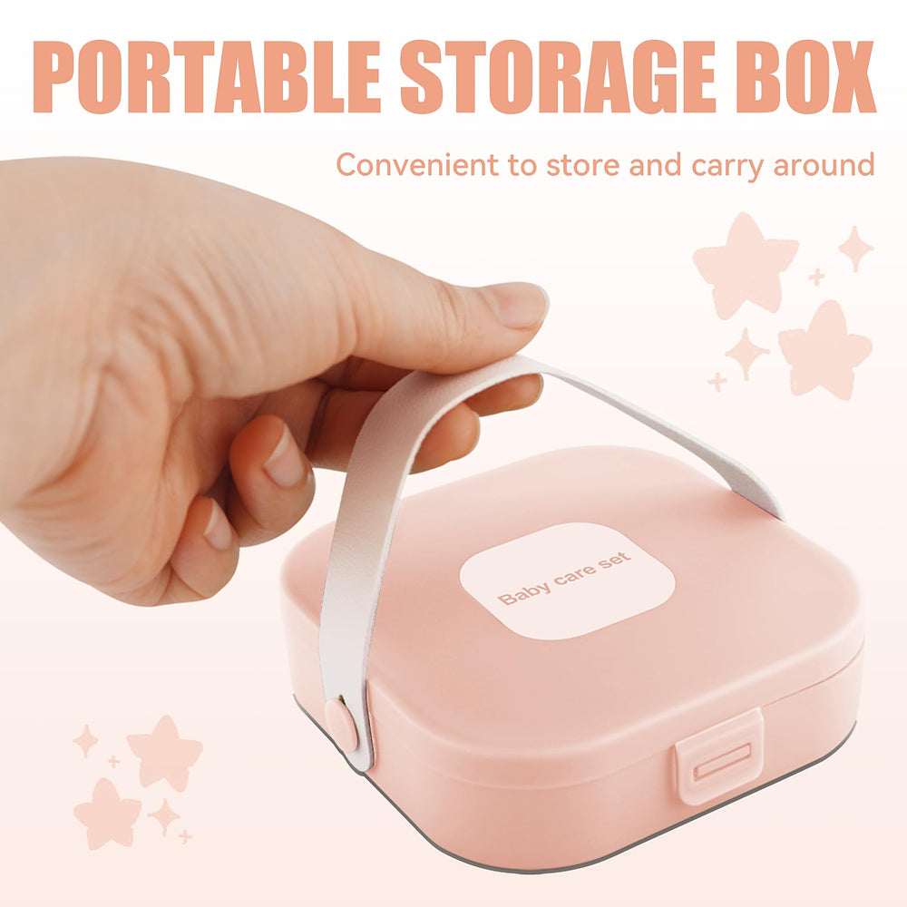 Qunlions life baby nail care set pink travel-friendly kit for on-the-go care