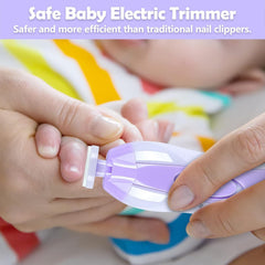 Qunlions Life baby nail trimmer purple compact structure—lightweight travel-ready design for on-the-go care.