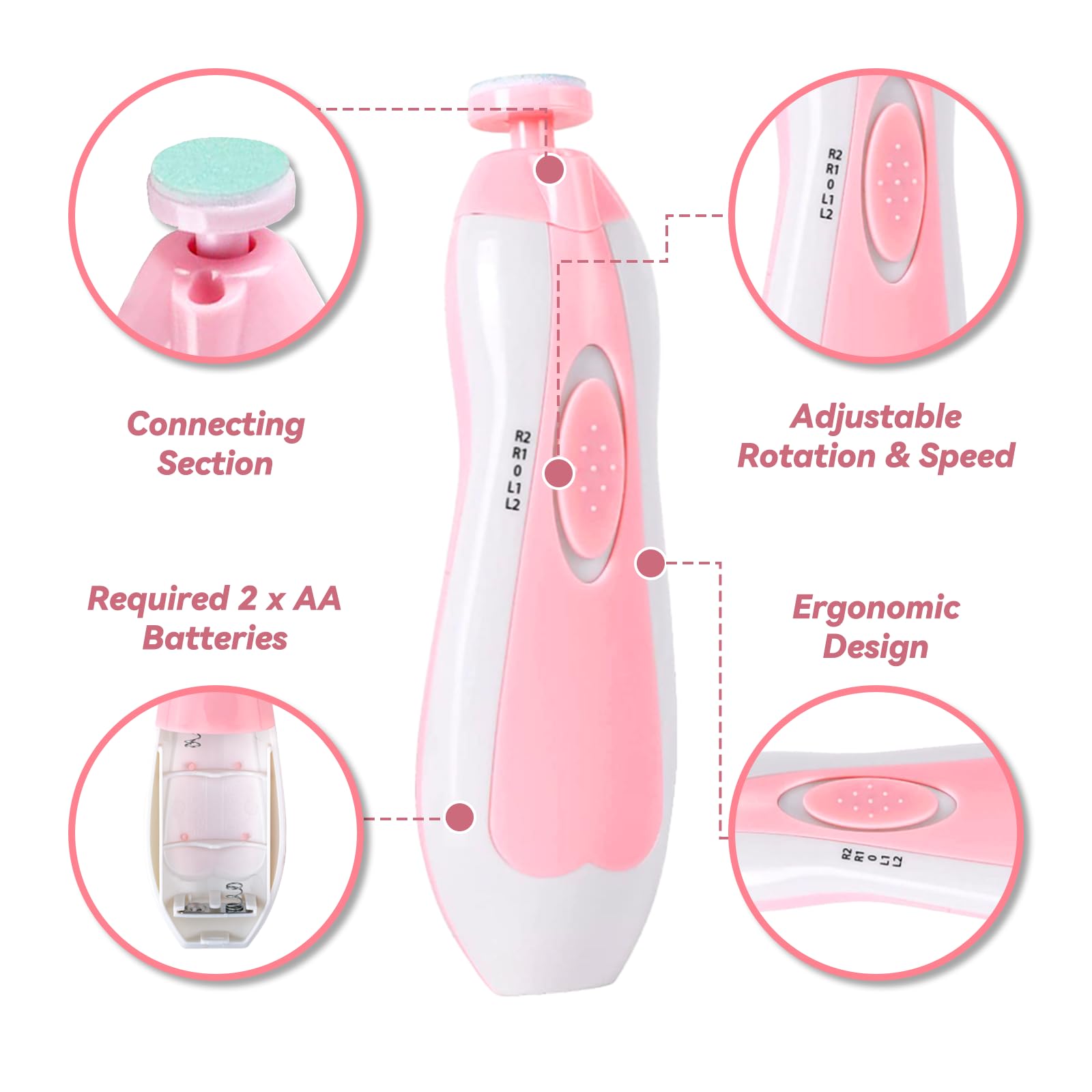 Qunlions life baby nail trimmer operates quietly for peaceful bedtimes.