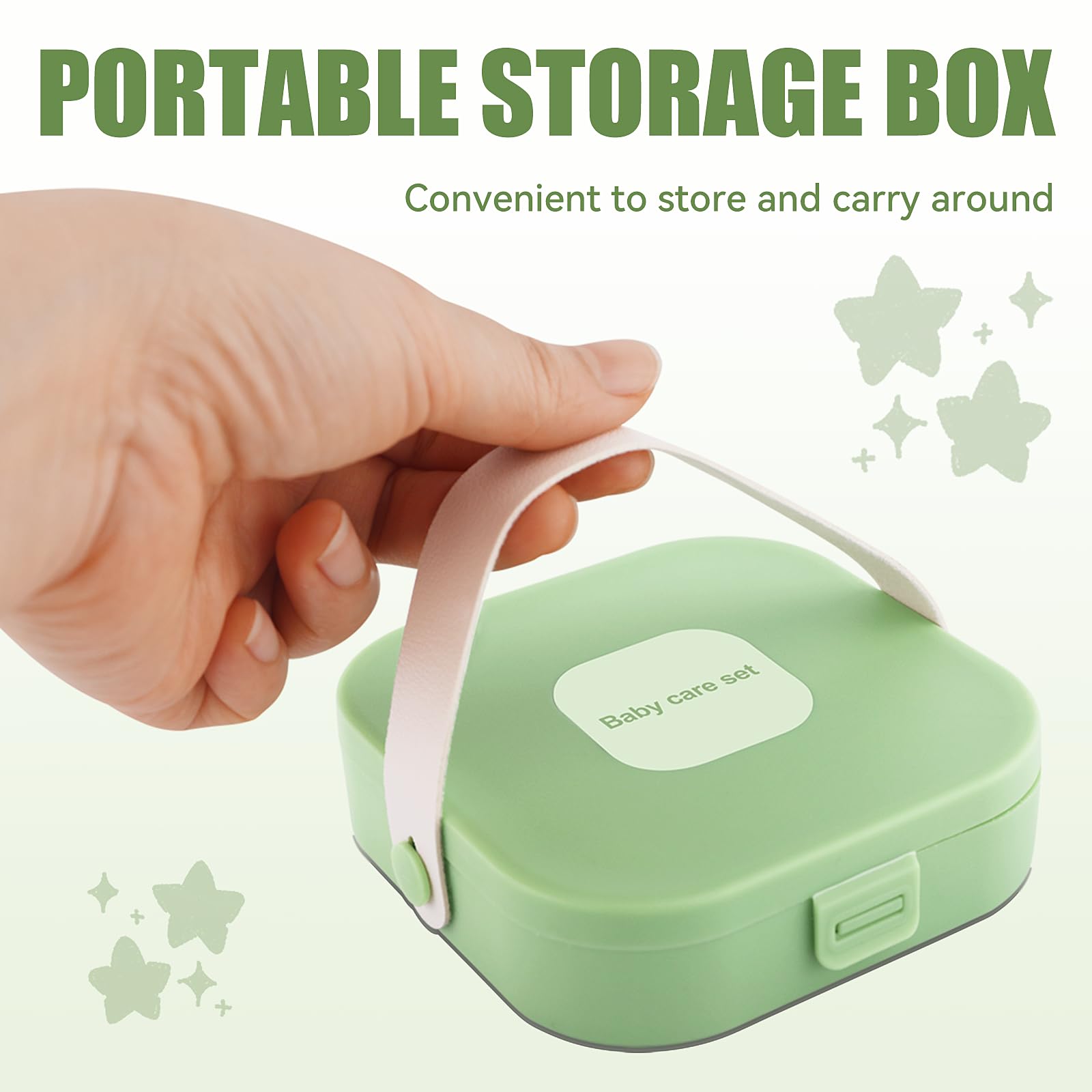 Qunlions Life 5-in-1 care set in use, easy one-handed handling.