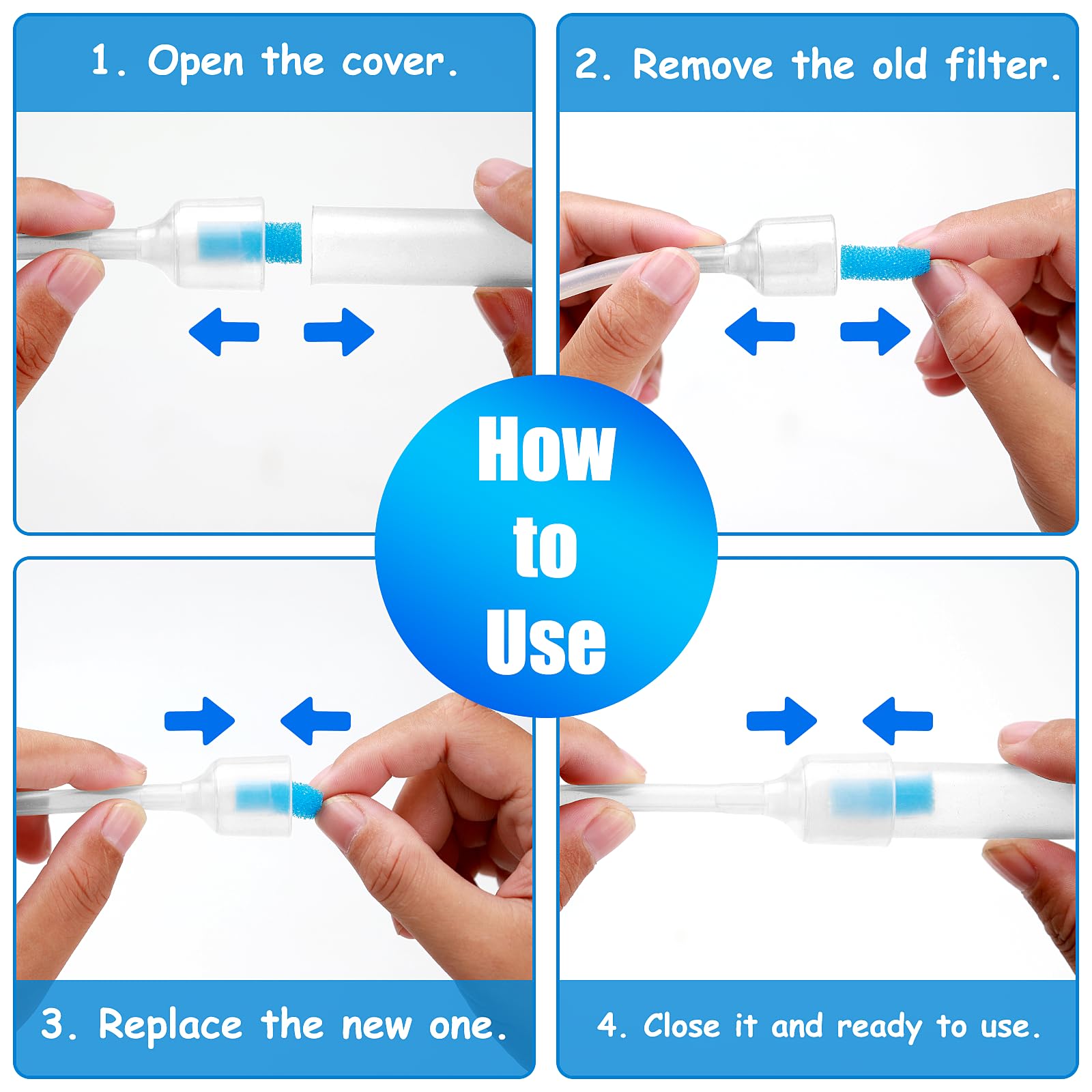 Qunlions life easy-clean-up sponges, quick swaps for the next nose care session.
