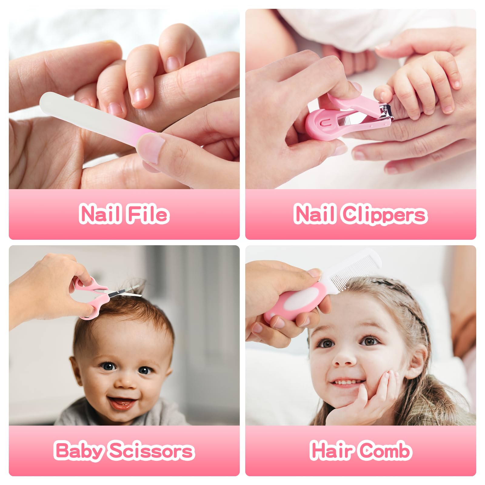 Qunlions Life hairbrush and comb protect delicate newborn hair.