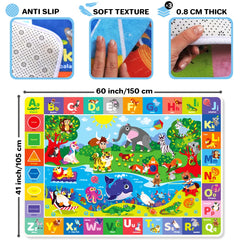 QUOKKA non-slip backing keeps the rug in place during fun.