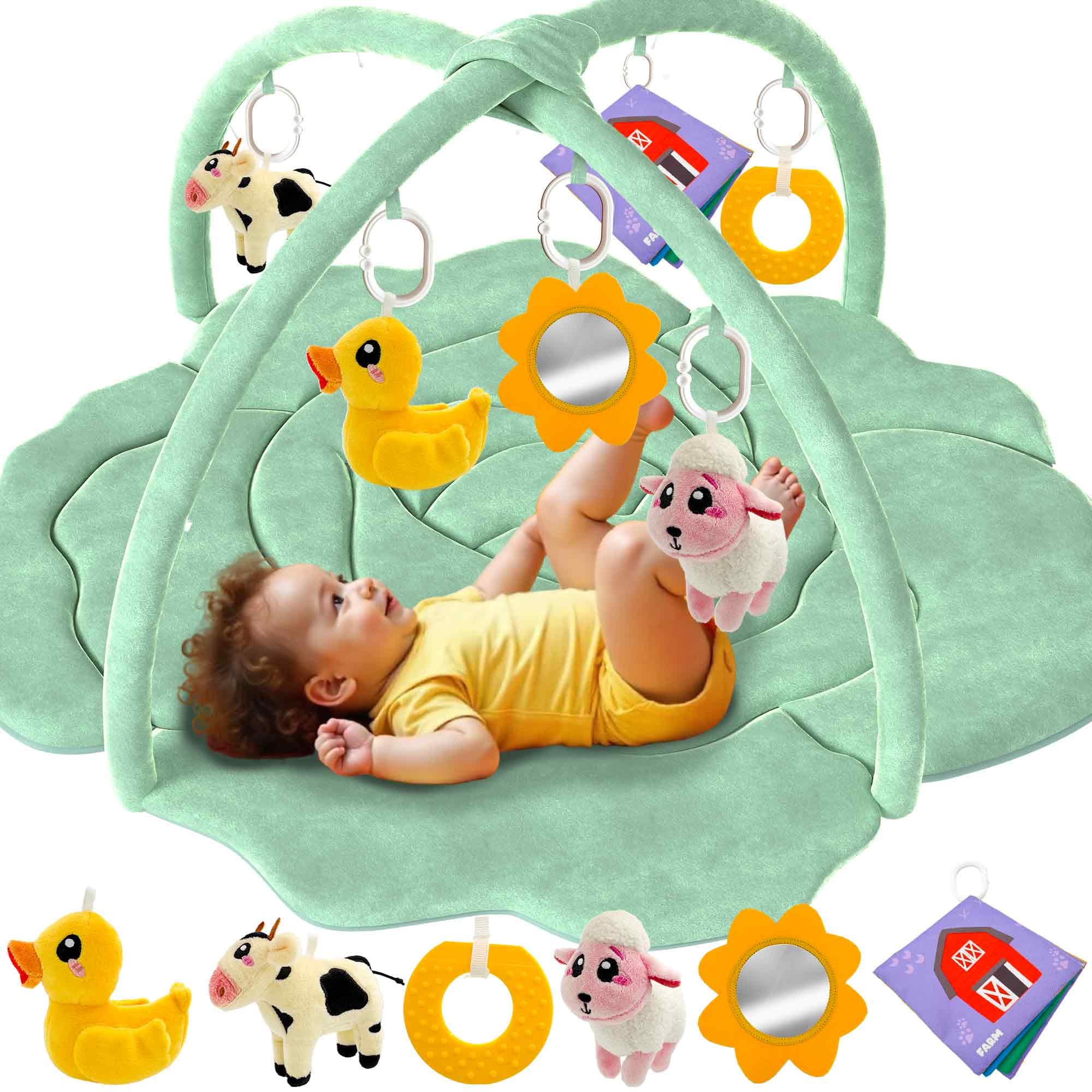 QUOKKA Baby Play Gym XL cabbage shape engaging tummy time exploration
