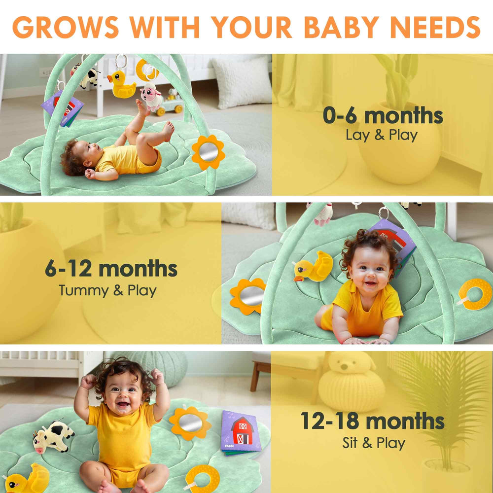 QUOKKA Baby Play Gym XL hands-free design frees parents briefly