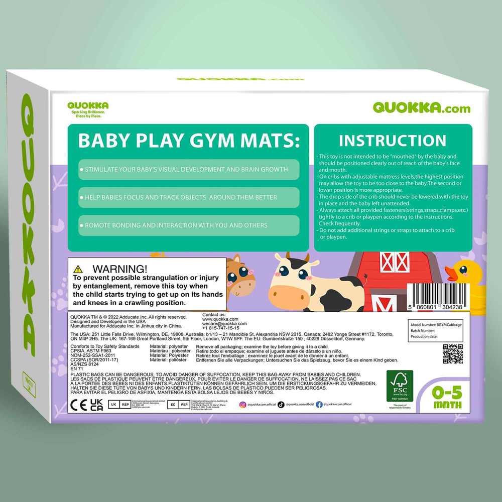 QUOKKA Baby Play Gym XL machine washable for quick cleanup