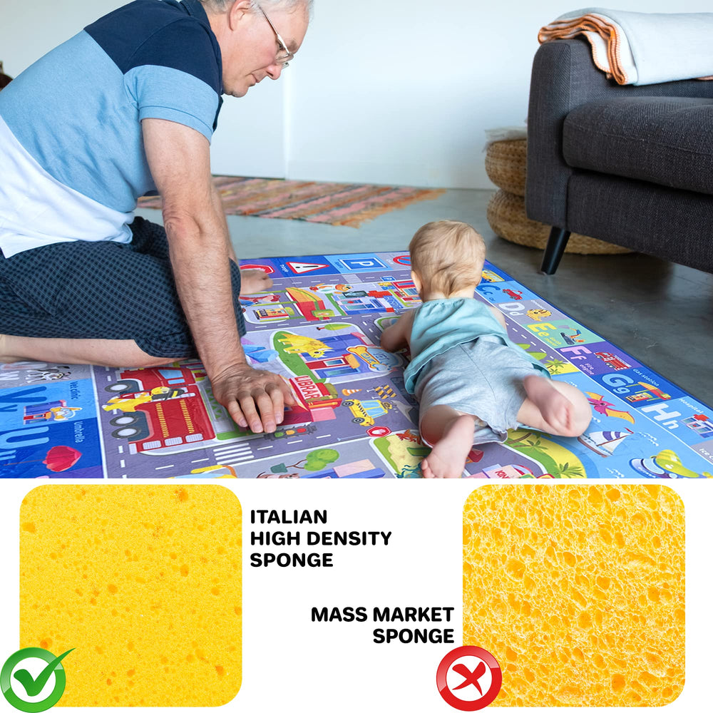 QUOKKA soft plush surface offers cozy comfort for tummy time