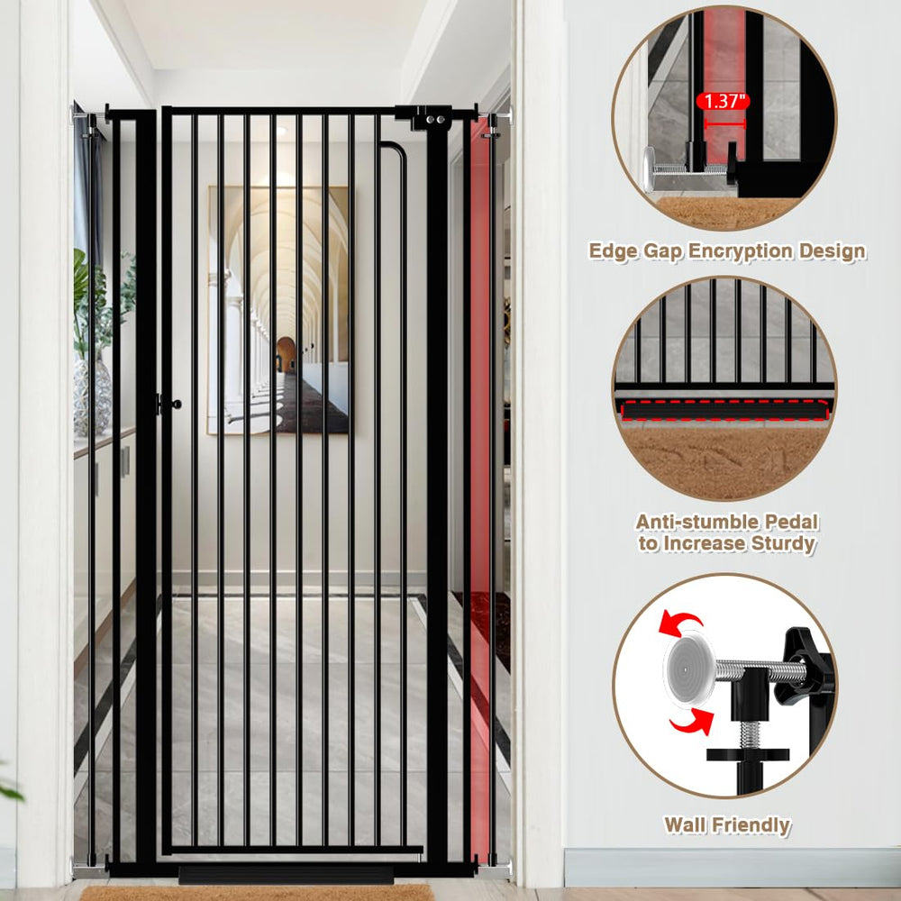 Qonimm pressure-mounted dog gate installation without tools