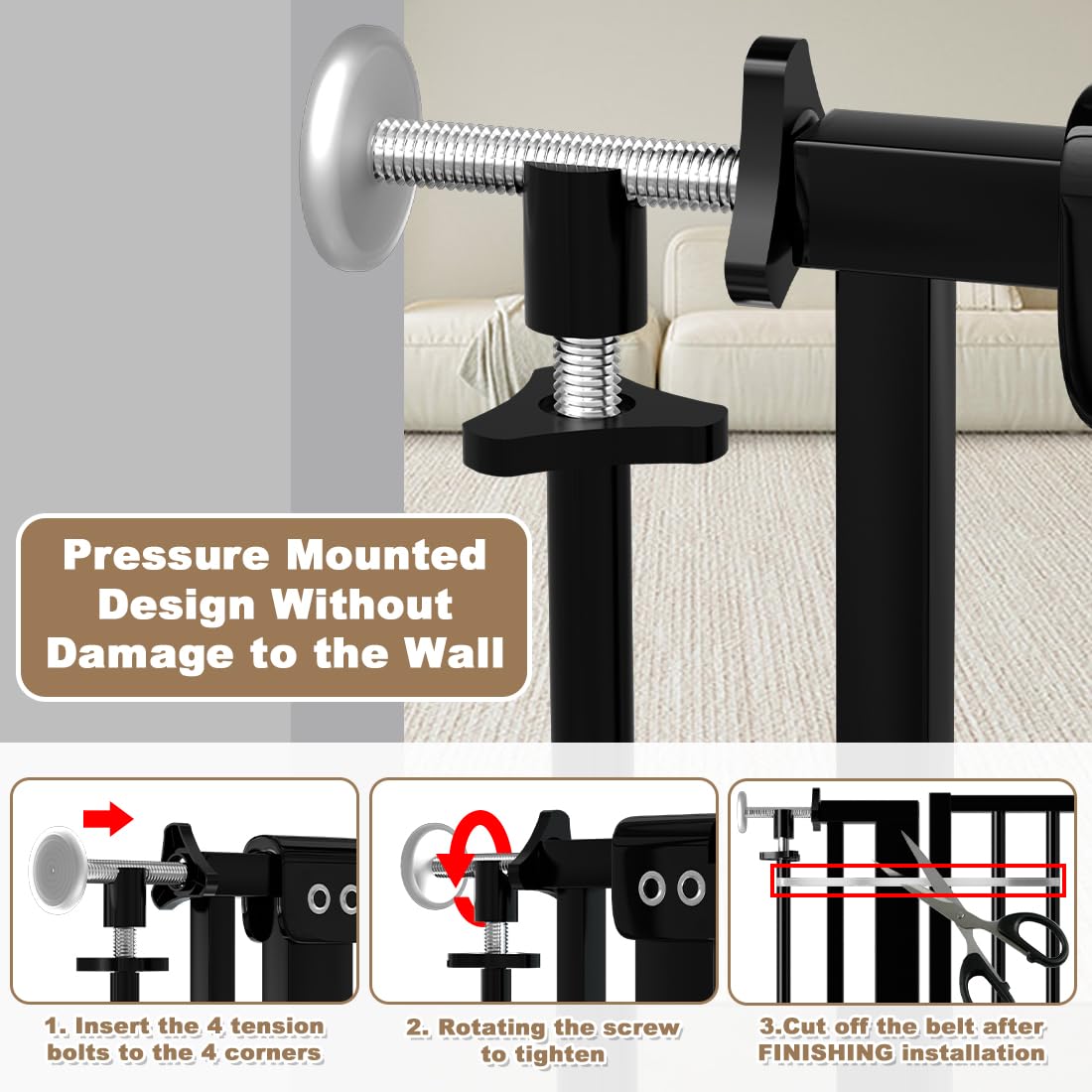 Qonimm ultra-narrow spacing detail preventing small pet escapes