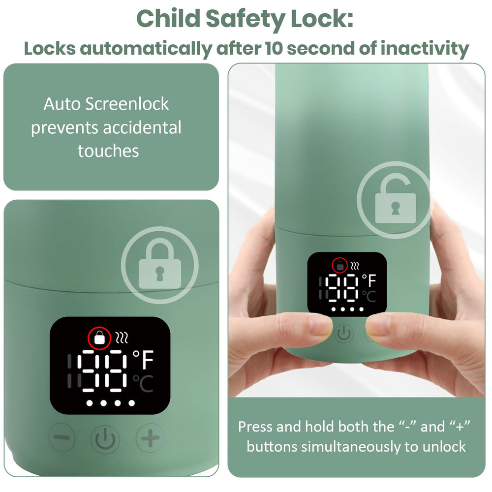 Qupite child safety lock prevents accidental activation during busy days.