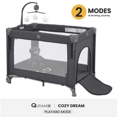 QUTANIX baby-playpen-mattress-insert: expands to safe play area for growing babies.
