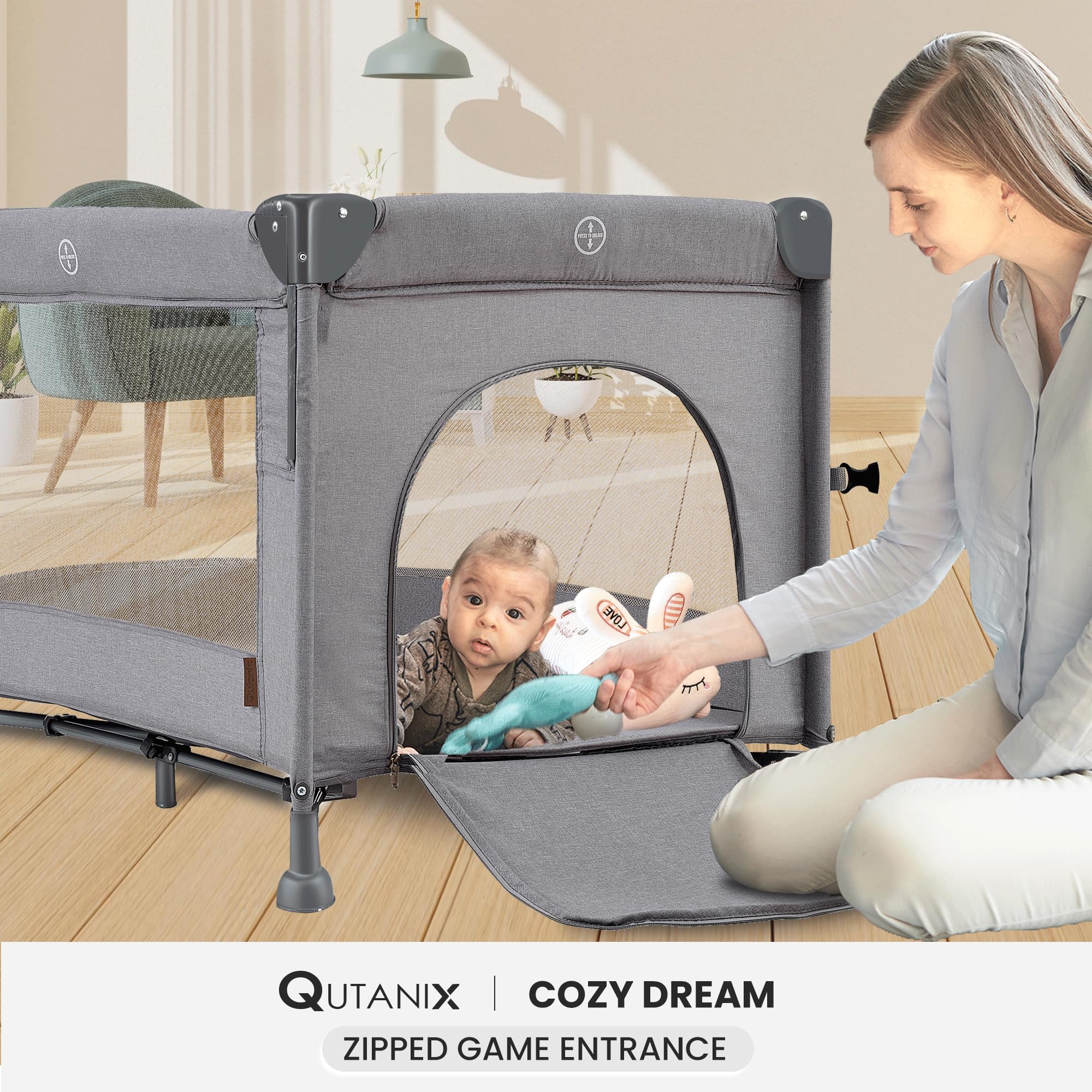 QUTANIX music mobile and hanging toys soothe baby