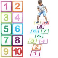 Quxddy number floor stickers 1-10 layout for engaging classroom play