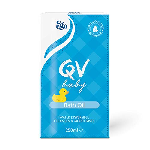 QV Baby Bath Oil foam and bubbles demonstrating tear-free bath