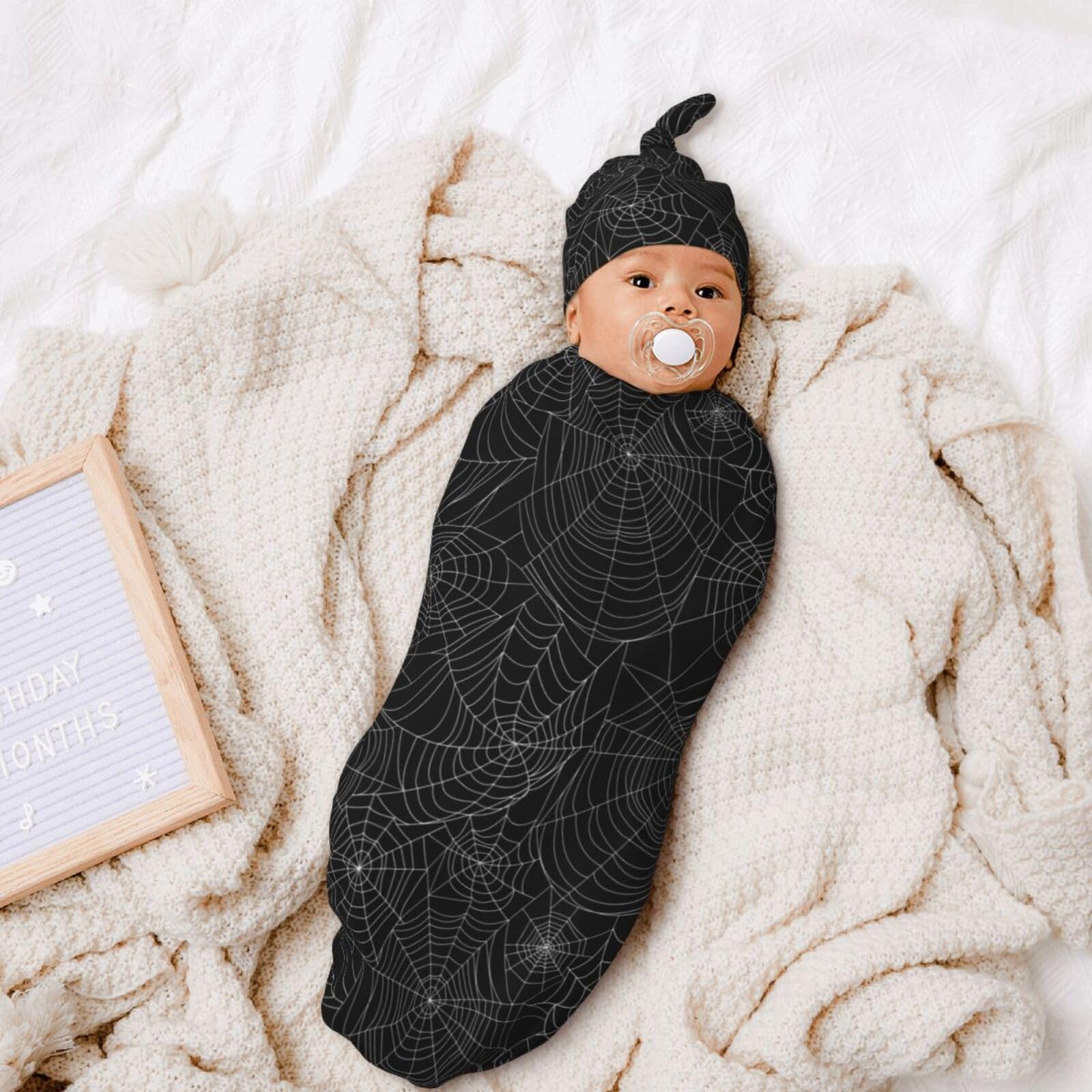 Qwalnely baby swaddle no fasteners emphasizes safe wrapping.
