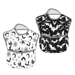 Qwalnely goth bibs adjustable strap close-up demonstrating secure tug-proof fit.