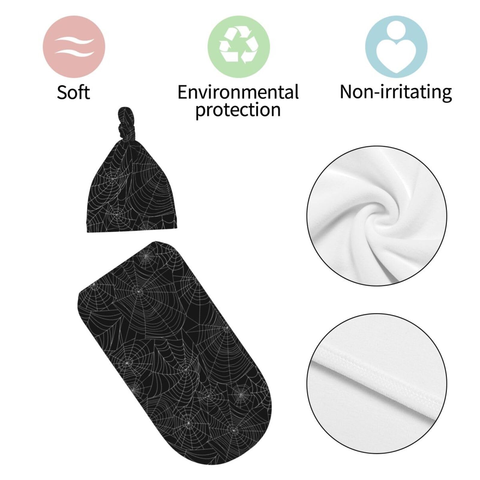Qwalnely swaddle blanket skin-friendly polyester in baby photography.