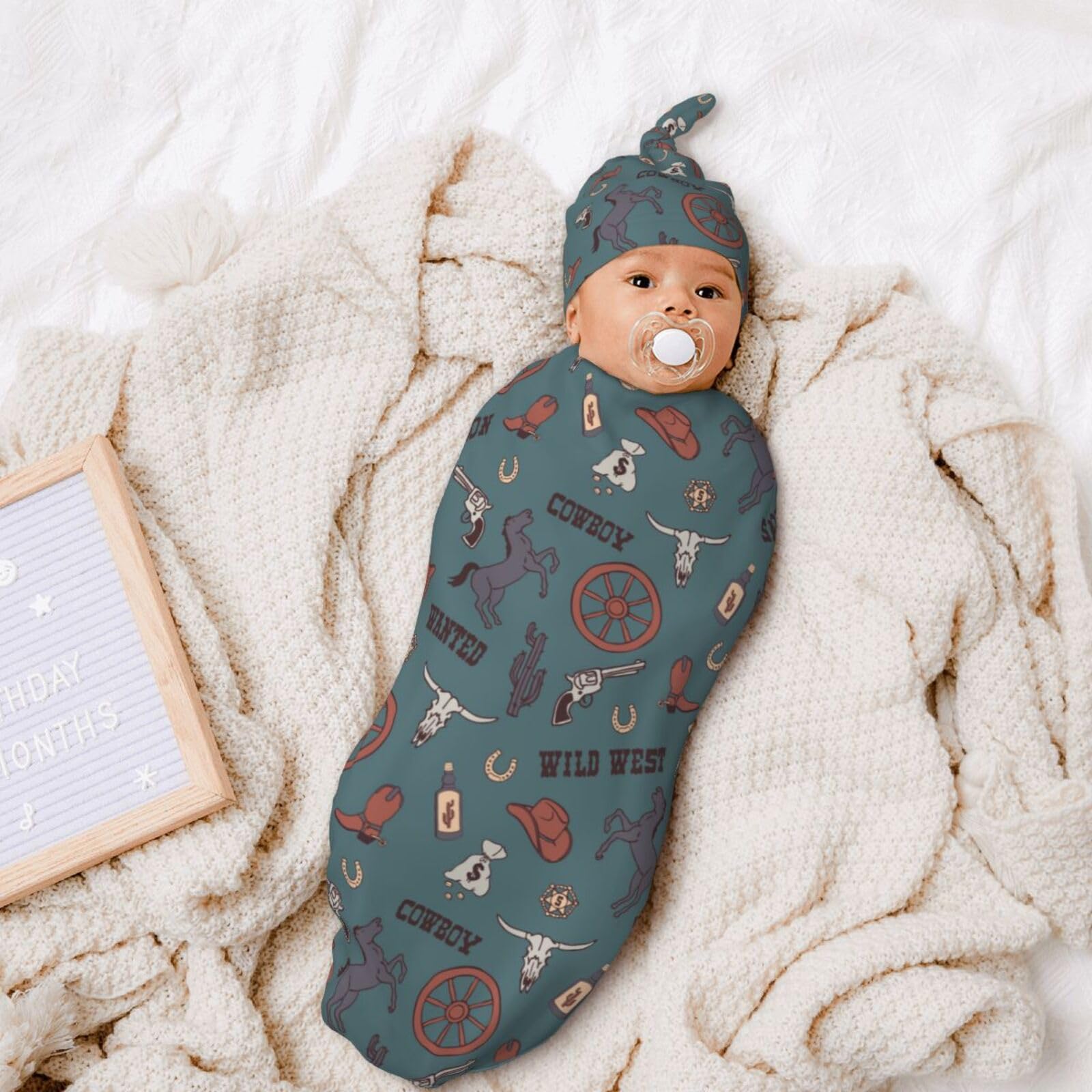 Qwalnely swaddling blanket photography-prop adds charm to newborn photos.