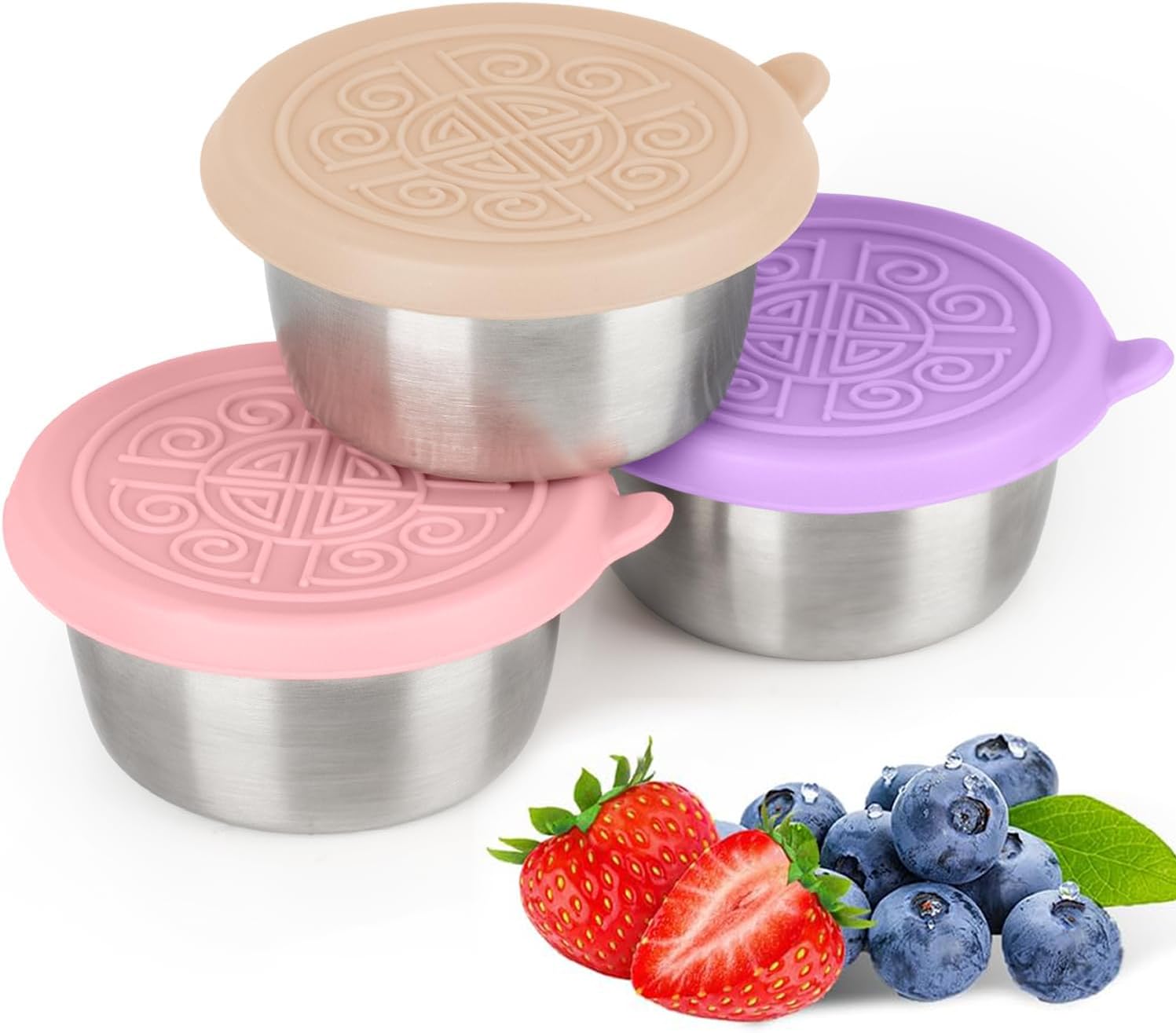 QWEIDI dressing cup with leak-proof silicone lid ready for travel and sauces