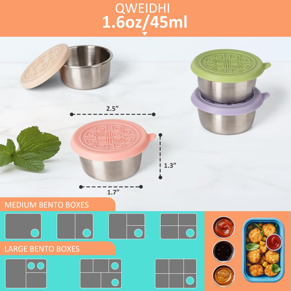 QWEIDI stainless steel dressing cup shows durable body for daily use