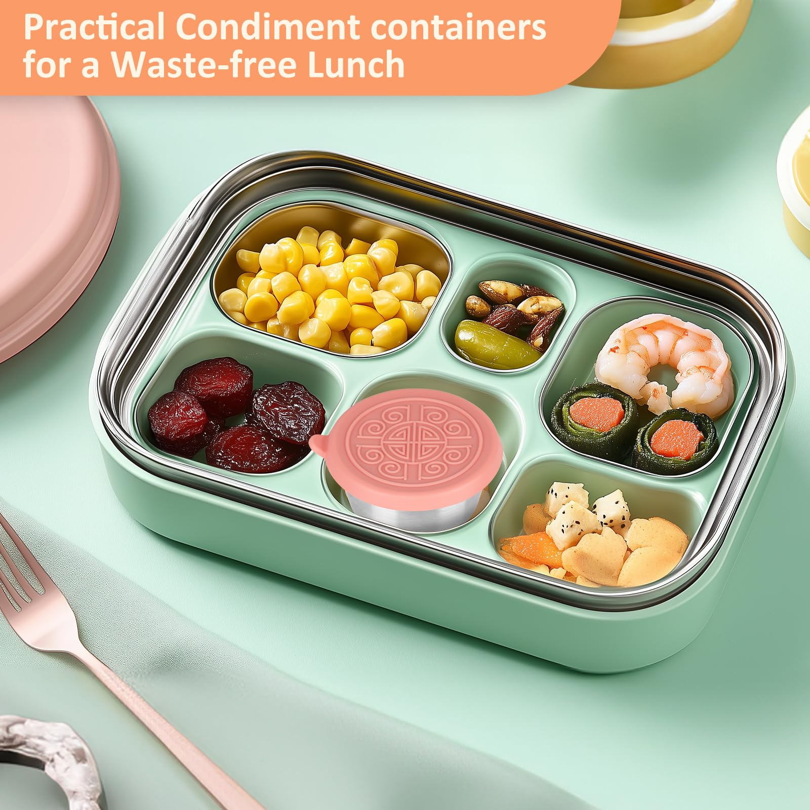 QWEIDI multi-functional snack container holds fruits and nuts