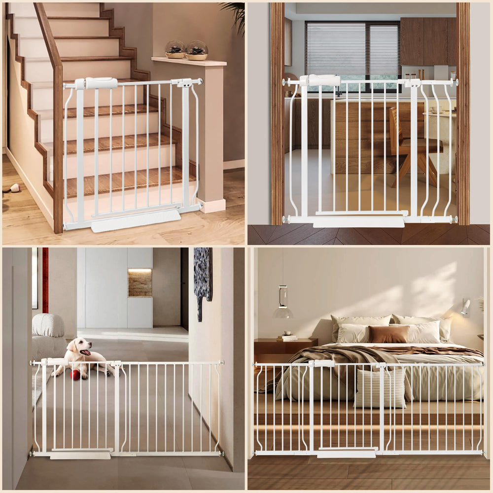 QwickNesty versatile safety gate used in stairs, doorways, and hallways.