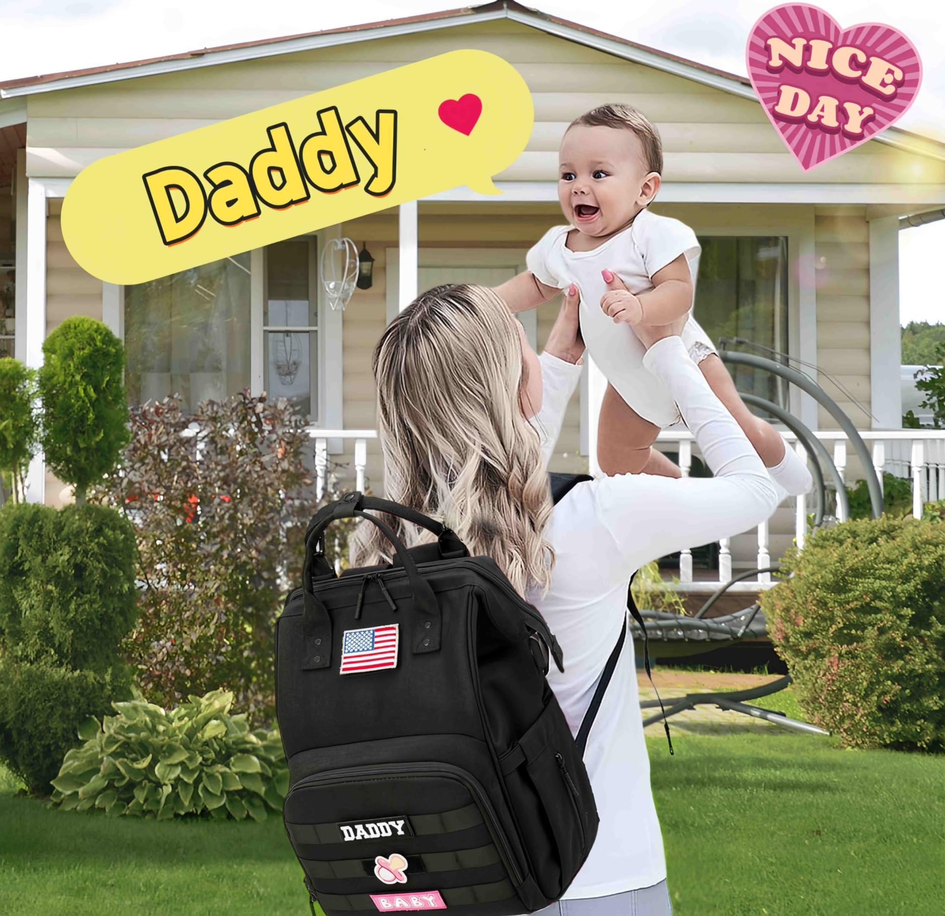 QWREOIA diaper bag changing pad for easy diaper changes anywhere