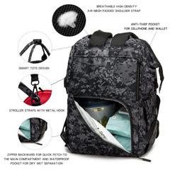 QWREOIA diaper bag backpack insulated pocket keeps bottles at right temperature