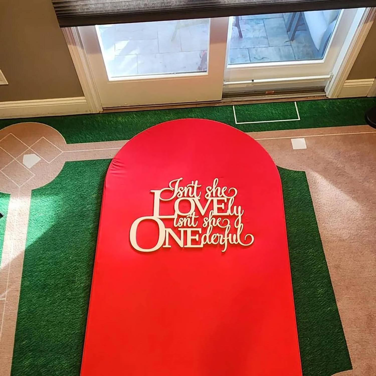 QWTOWFM Newborn birthday girl wooden banner ideal for gifting and long-term display.