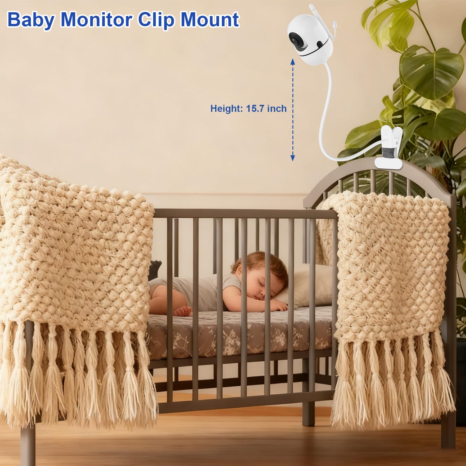 Qwwia baby monitor mount aluminum-core construction feels sturdy and durable.