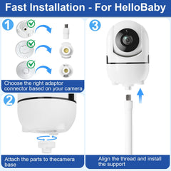 Qwwia baby monitor mount clip clamp secures on crib or furniture without damage.