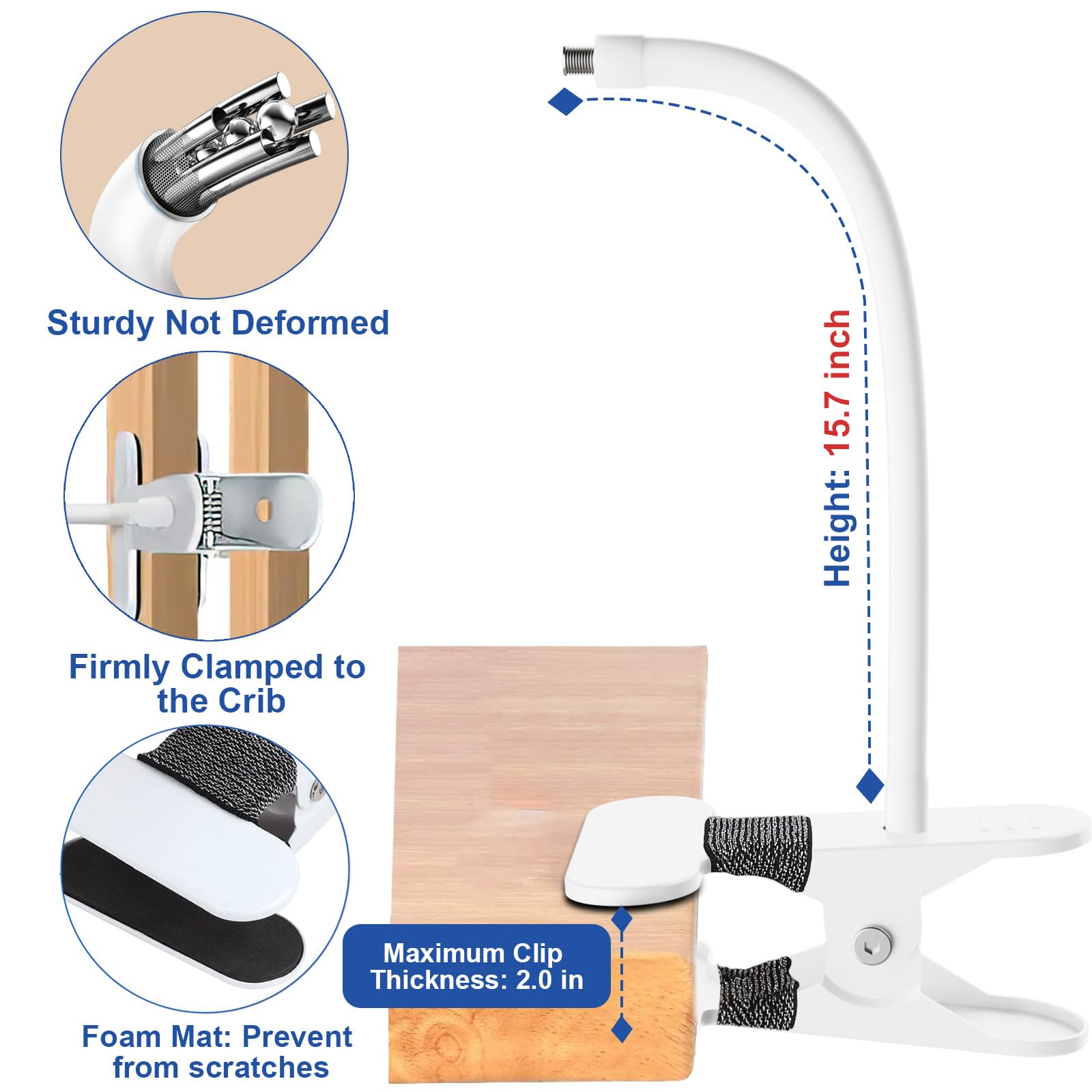 Qwwia baby monitor mount travel-friendly design packs easily for trips.