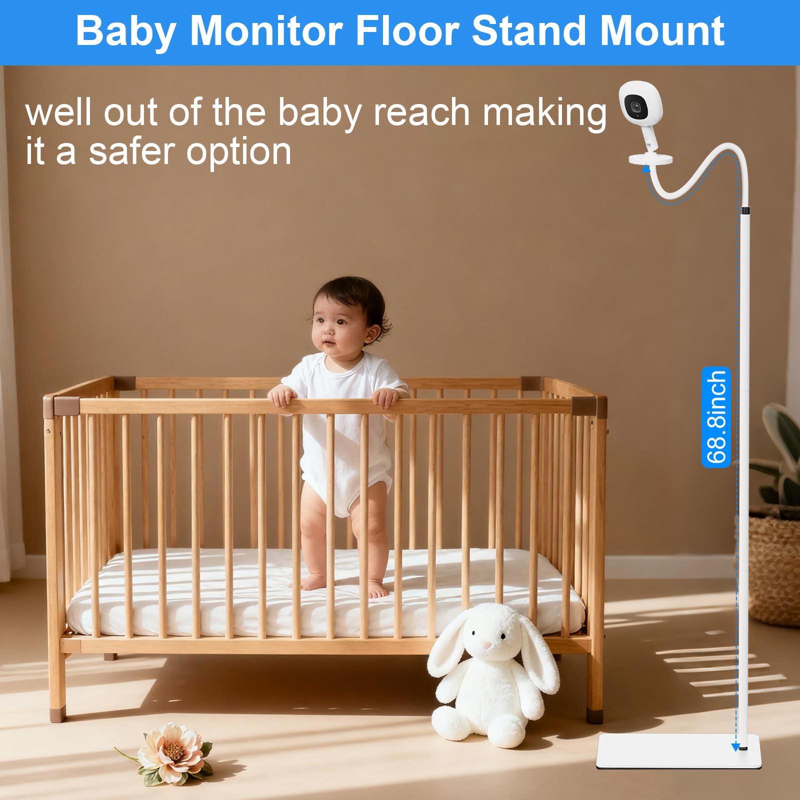 Qwwia nursery-friendly design—sleek, elegant stand adds style and safety.