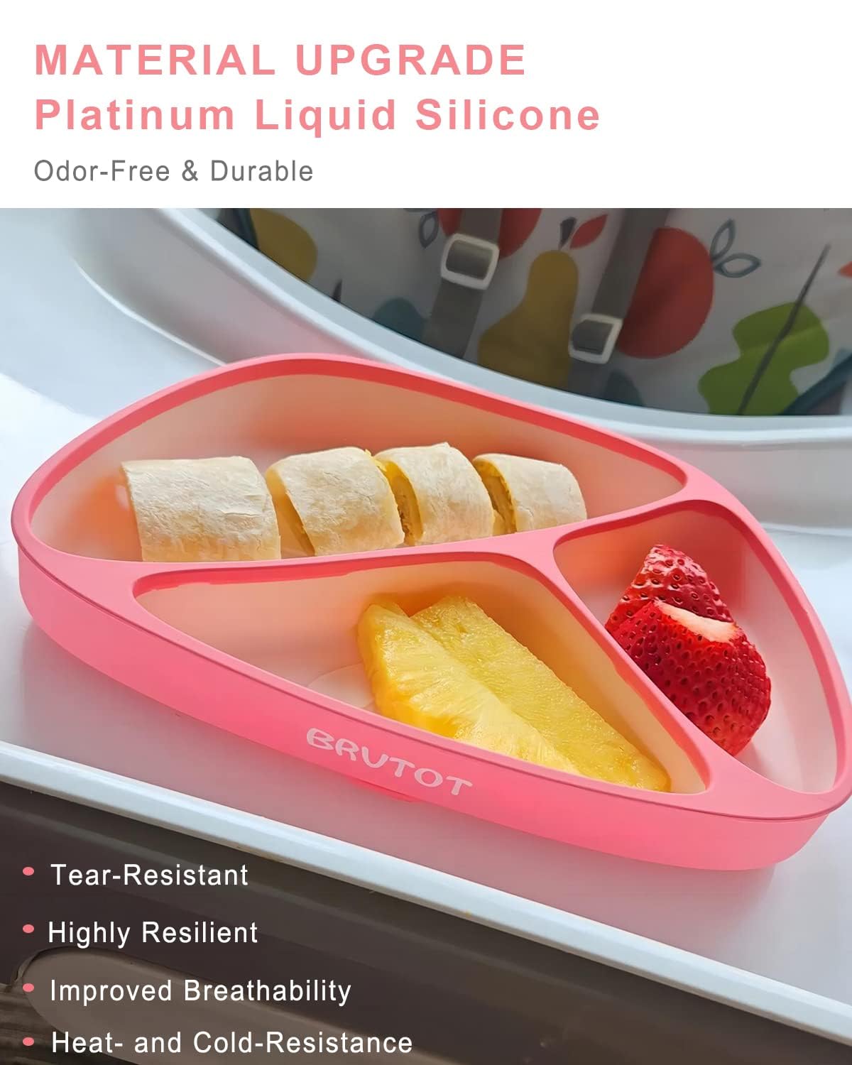 Qyeejong suction plate dishwasher-safe and easy to clean.
