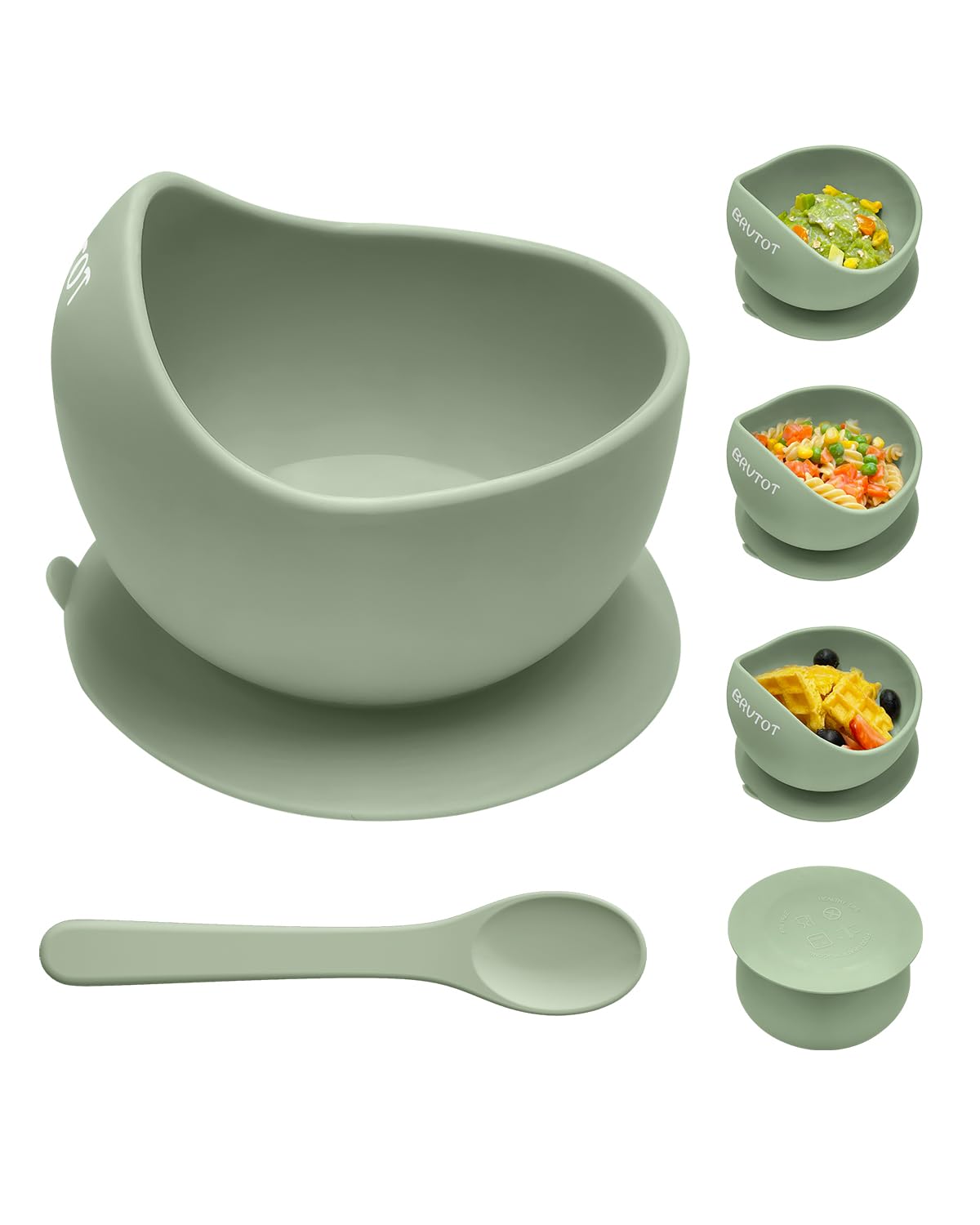 Qyeejong Stay Put suction bowl on table enables mess-free mealtimes