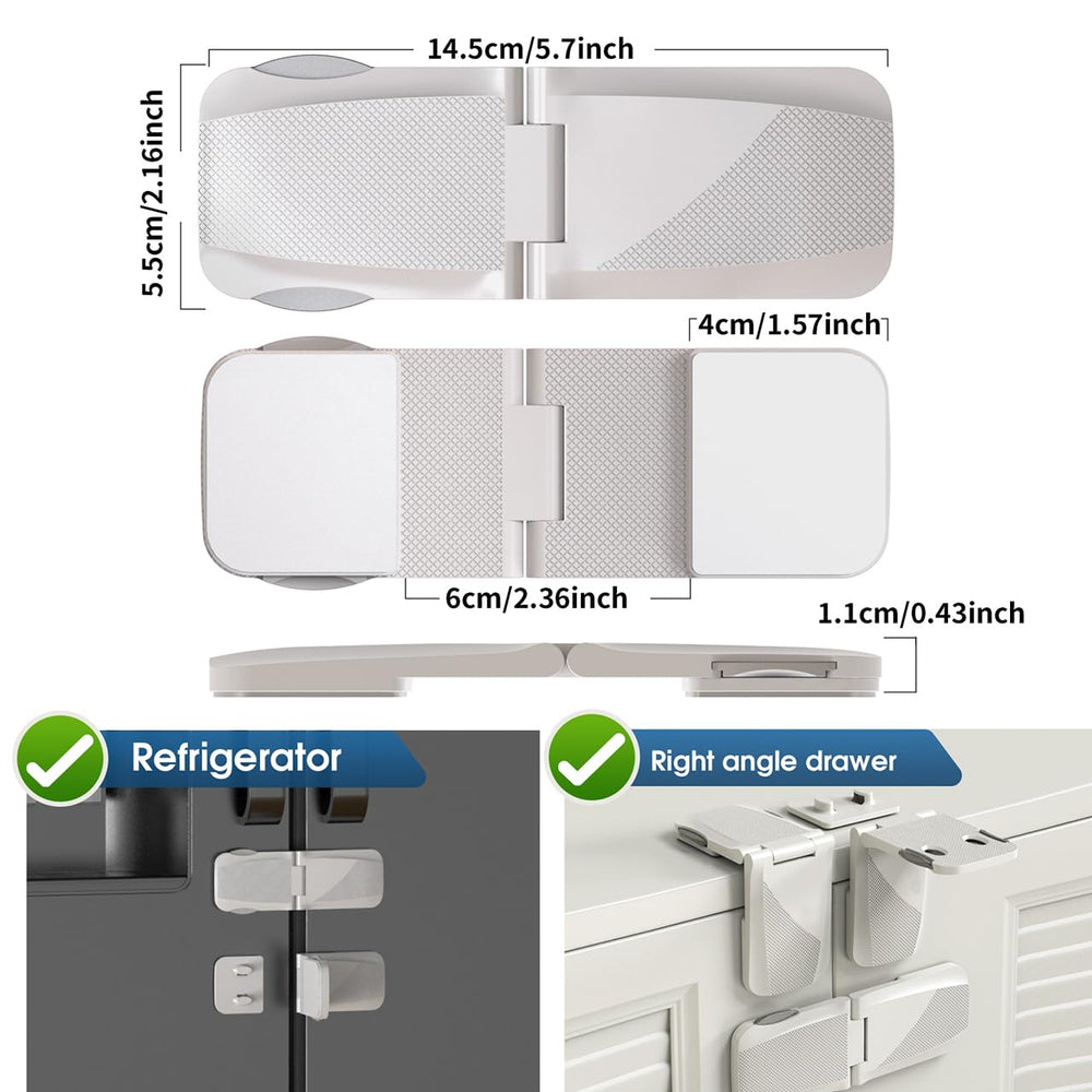 QYESWHSR baby-proof kitchen safety locks keep cabinets organized and safer.