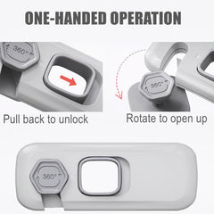 QYESWHSR cabinet locks in durable ABS offer long-lasting child safety.