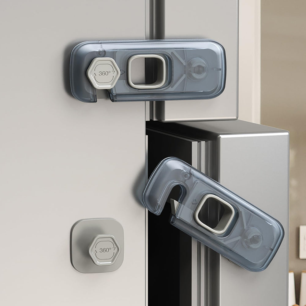 QYESWHSR fridge locks 5pack keeps toddlers safe from cabinet doors during daily kitchen use.