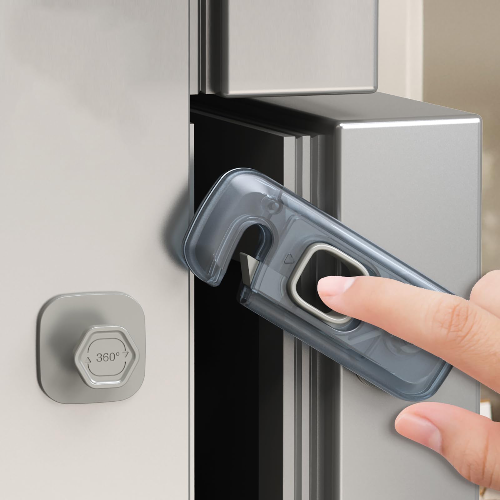 QYESWHSR fridge lock clear design blends with kitchen decor while guarding appliances.