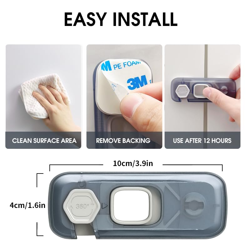 QYESWHSR clear fridge lock offers peace of mind in family kitchens.