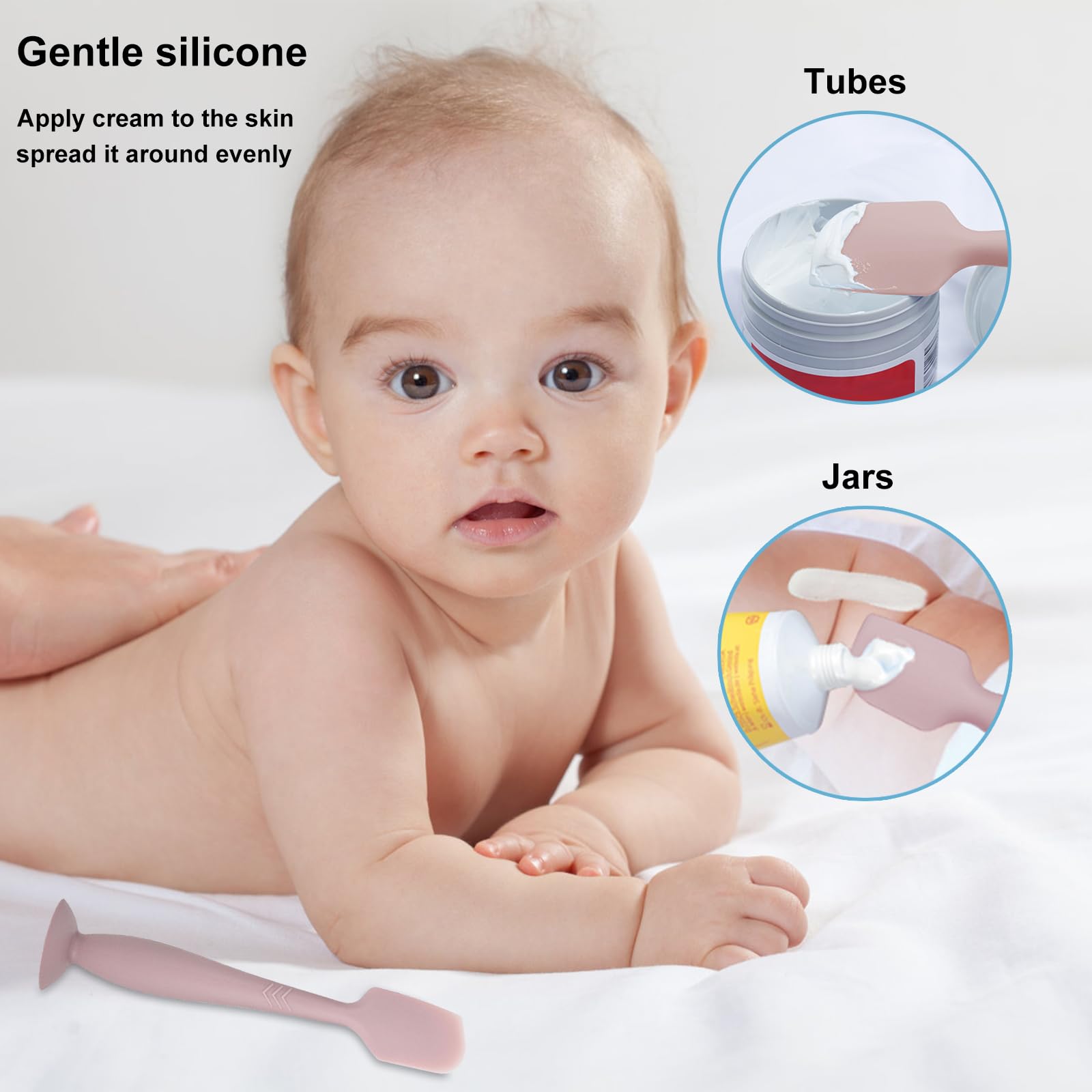 QYG diaper-ointment-spread-evenly spatula distributes cream gently.