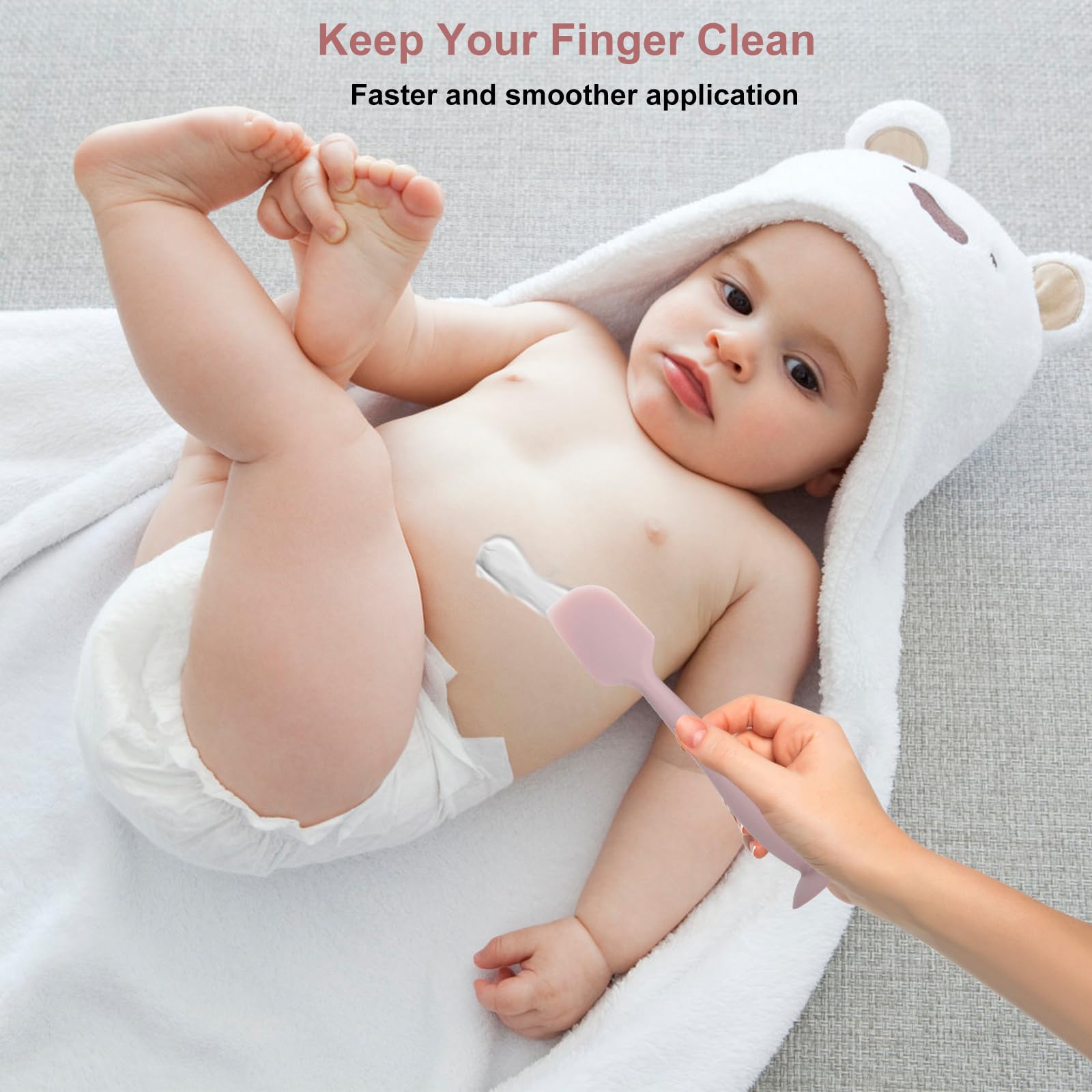 QYG easy-clean silicone tool rinses quickly after use.