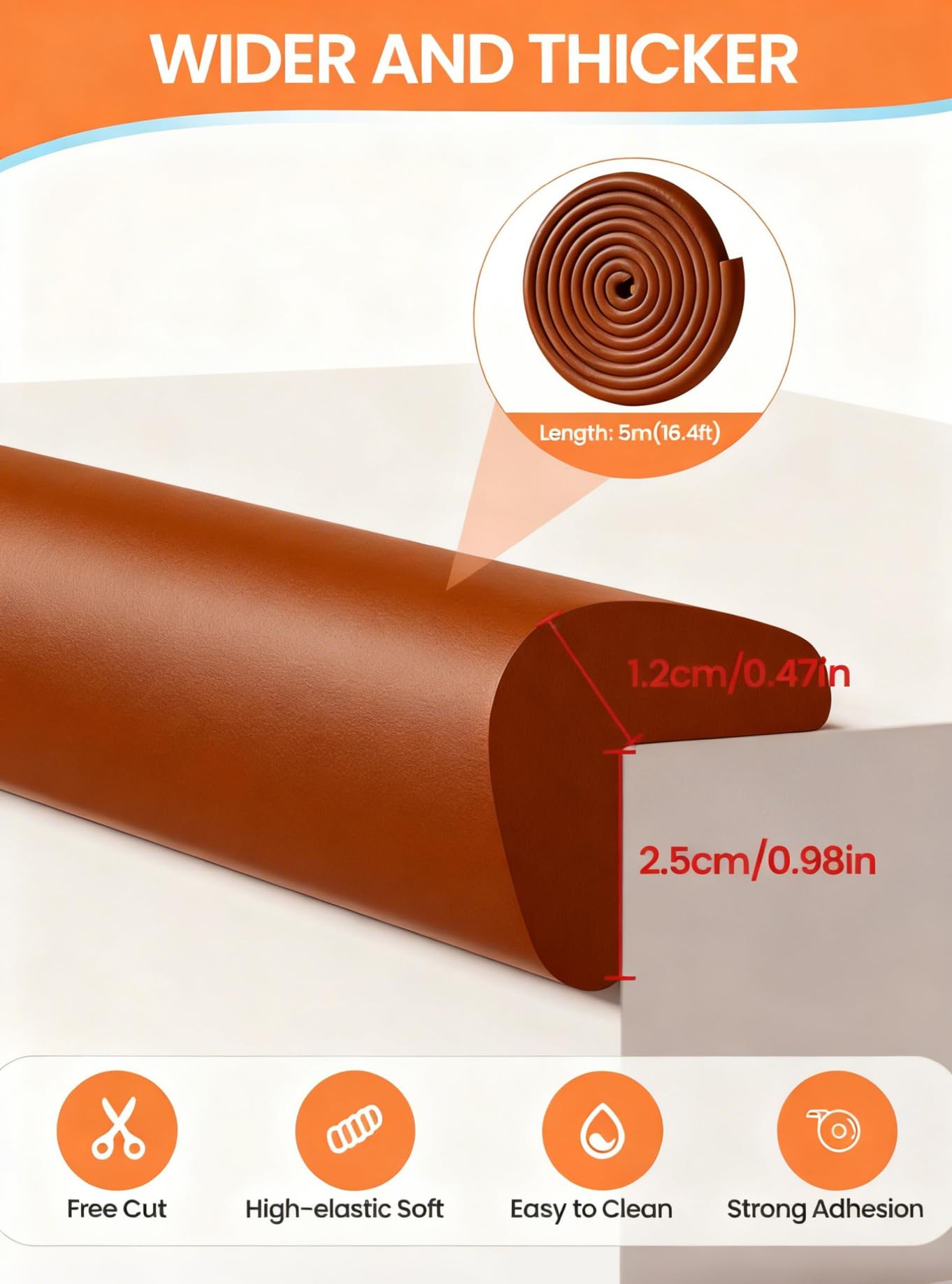 QYV 16.4ft edge protector roll covering furniture corners for safer play areas.