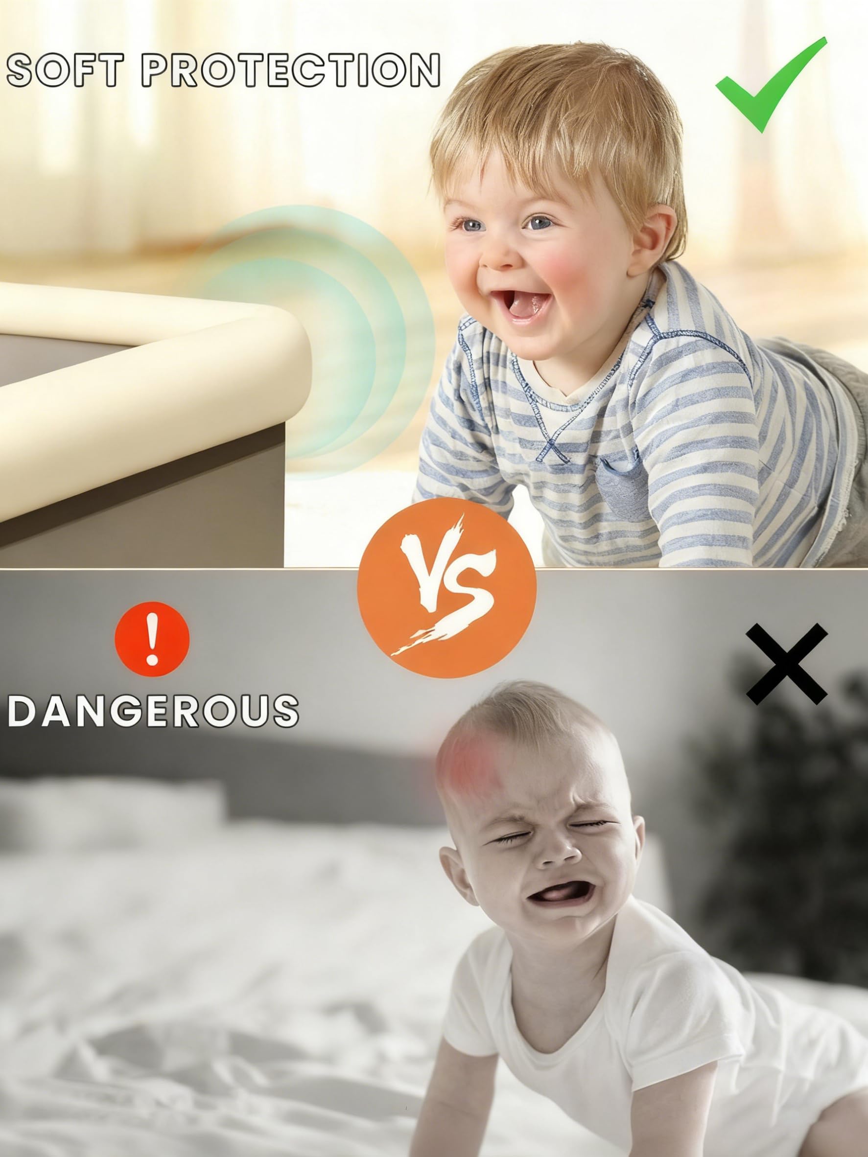QYV baby-proof edge corner protector ideal for coffee table corner applications during playtime