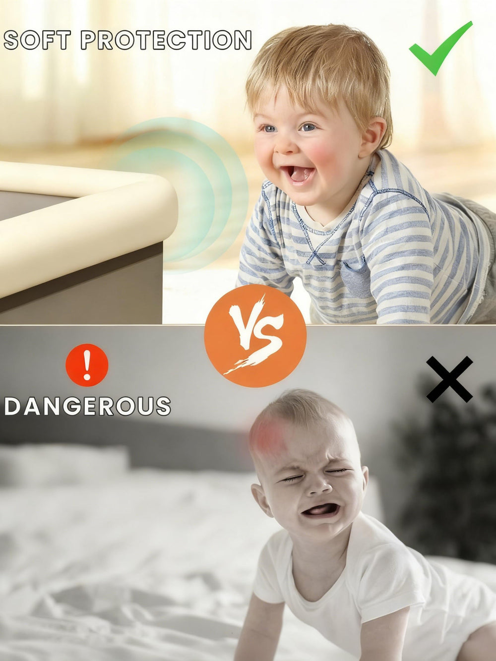 QYV baby-proof edge corner protector ideal for coffee table corner applications during playtime