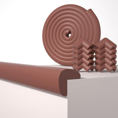 QYV baby proof edge corner protector on a coffee table, soft safety for curious crawlers.