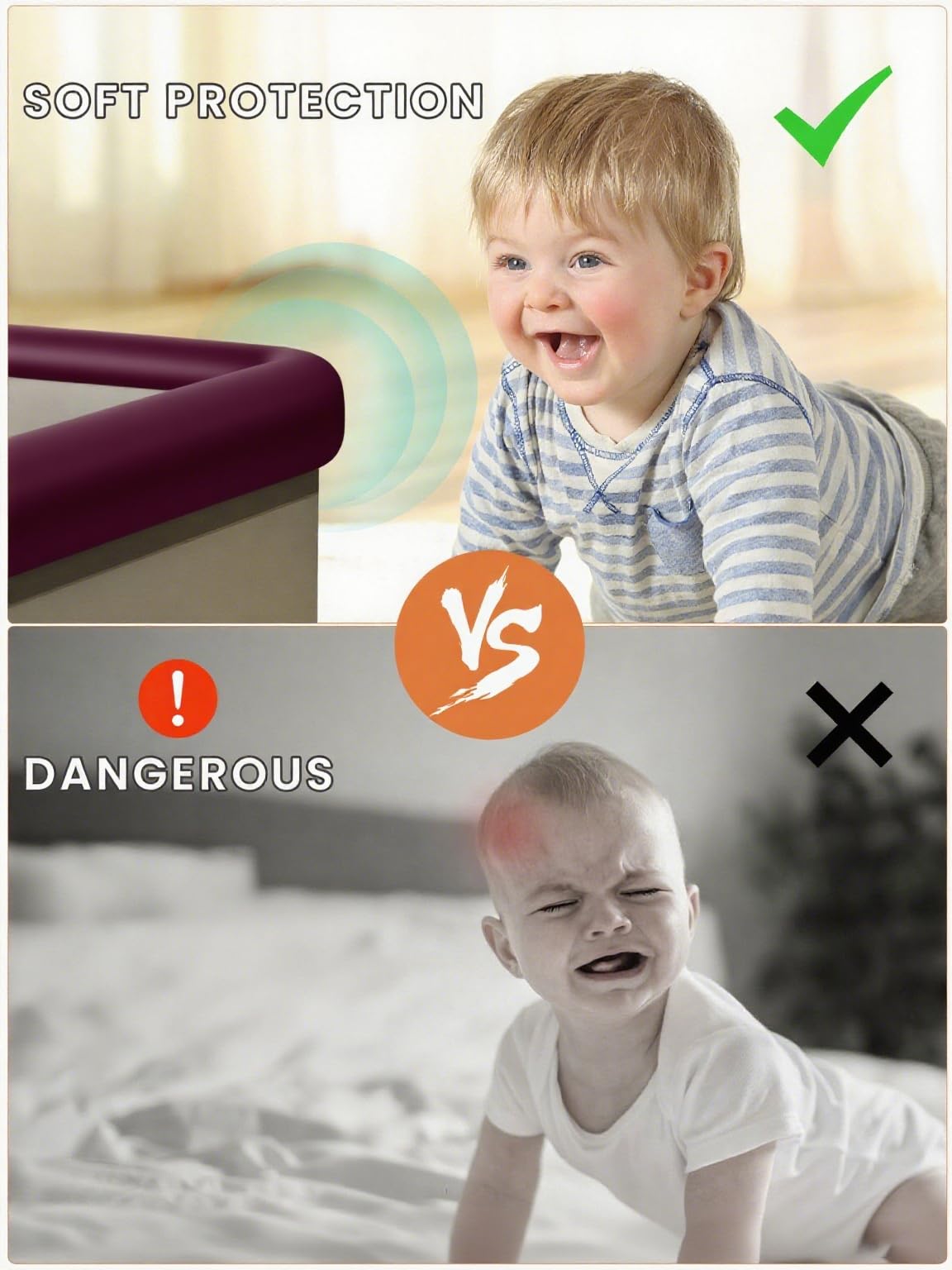 QYV Baby Proof Edge Corner Protector easy-cut design fits various furniture
